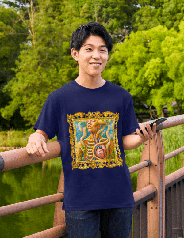 Golden Frame Anatomy T-Shirt – Bold Art with a Classic Touch - Image 15