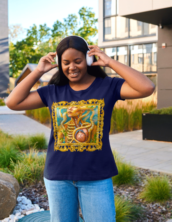 Golden Frame Anatomy T-Shirt – Bold Art with a Classic Touch - Image 16