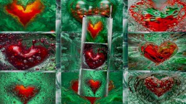 Heart of the Chrome 20oz Tumbler – Mystical Green and Red Chrome/ Nature-Inspired - Image 7