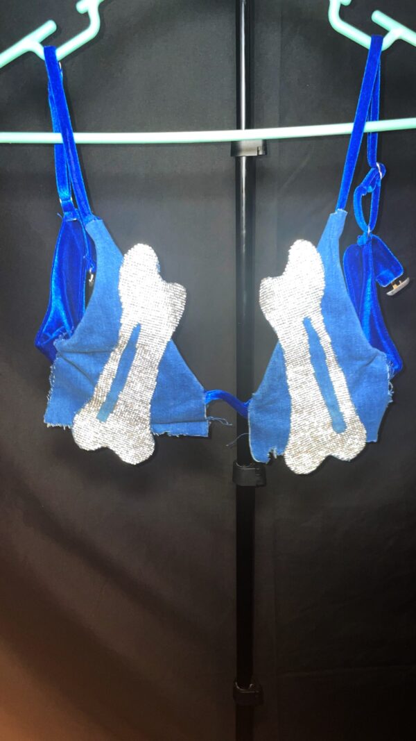 Exclusive Handmade Rhinestone Denim Performance Costume – One of a Kind - Image 12