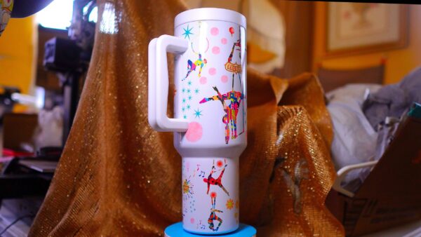 Festive Circus 40oz Insulated Tumbler – 100% Leak-Proof with Handle, Lid, Straw & Brush - Image 15