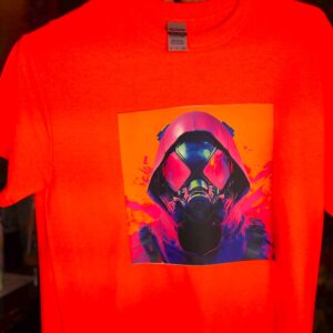 Neon Rogue Mask Tee – Small (One of One)