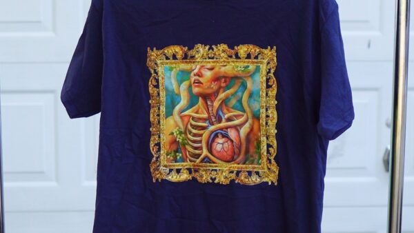 Golden Frame Anatomy T-Shirt – Bold Art with a Classic Touch - Image 6