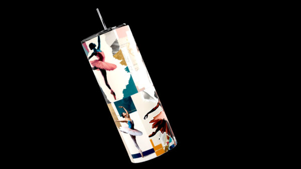 Modern Ballet Art Collage 20oz Stainless Steel Tumbler - Image 5