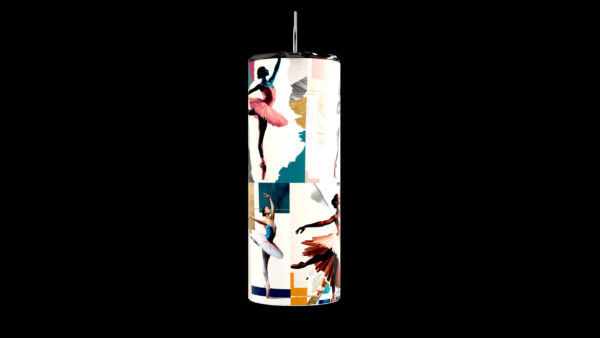 Modern Ballet Art Collage 20oz Stainless Steel Tumbler - Image 4