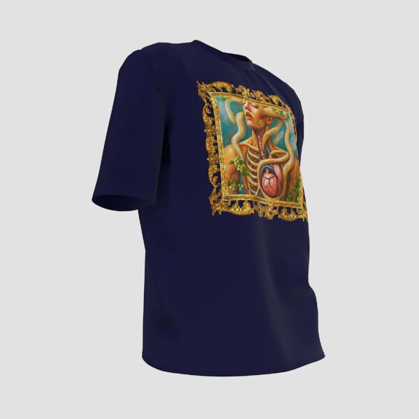 Golden Frame Anatomy T-Shirt – Bold Art with a Classic Touch - Image 7