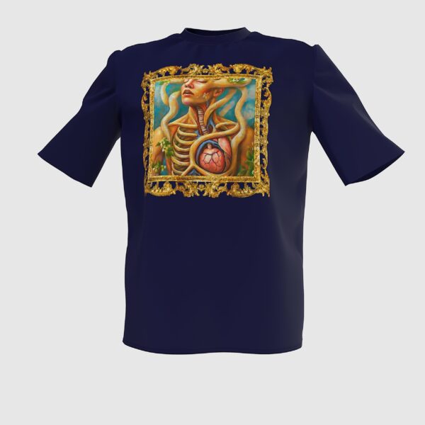 Golden Frame Anatomy T-Shirt – Bold Art with a Classic Touch - Image 12