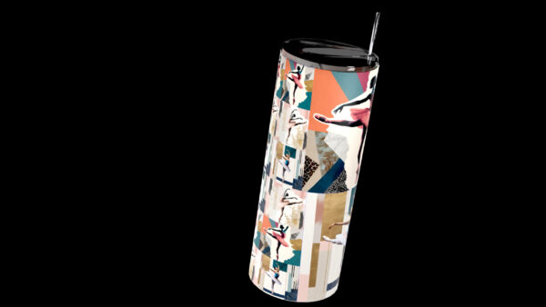 Modern Ballet Art Collage 20oz Stainless Steel Tumbler - Image 3