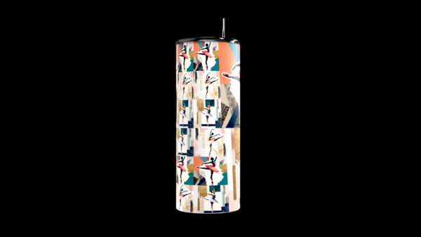 Modern Ballet Art Collage 20oz Stainless Steel Tumbler - Image 2