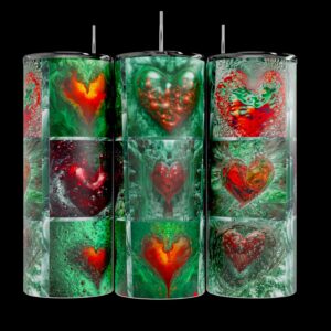 Embrace the essence of nature with the Heart of the Chrome 20oz Tumbler. This enchanting design features deep forest greens with a mesmerizing red heart at the center, evoking the spirit of love and the wilderness. The abstract, swirling patterns bring the energy of the natural world to life, making this tumbler a true piece of art. Not only is it a visual masterpiece, but it's also practical and durable. Keep your drinks perfectly hot or cold, whether you're on a hiking adventure or just relaxing at home. The eye-catching design makes it a perfect gift for nature lovers or anyone who appreciates unique, artistic drinkware. Made with high-quality sublimation printing, this design is colorful and vibrant.