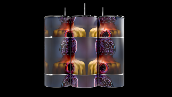 Anatomical Art 20oz Tumbler – Brain & Heart Design