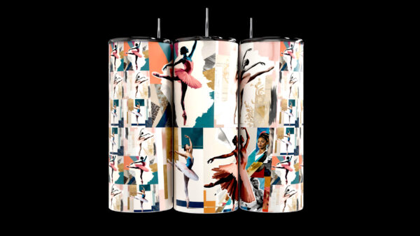 Modern Ballet Art Collage 20oz Stainless Steel Tumbler