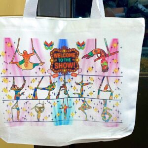 "Welcome to the Show!" Circus Performer Heavy-Duty Zipper Tote – 12oz Canvas (50lb Capacity)