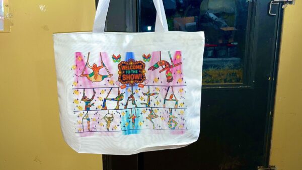"Welcome to the Show!" Circus Performer Heavy-Duty Zipper Tote – Canvas (50lb Capacity) - Image 6