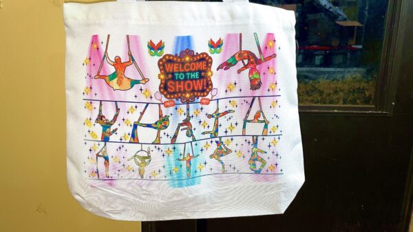 "Welcome to the Show!" Circus Performer Heavy-Duty Zipper Tote – Canvas (50lb Capacity) - Image 5