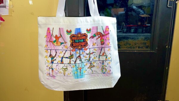 "Welcome to the Show!" Circus Performer Heavy-Duty Zipper Tote – Canvas (50lb Capacity) - Image 4