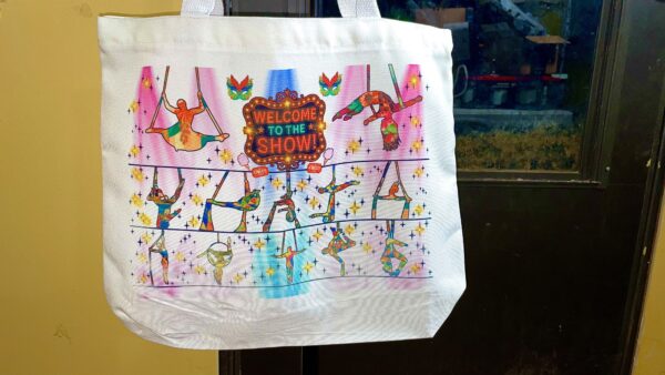 "Welcome to the Show!" Circus Performer Heavy-Duty Zipper Tote – Canvas (50lb Capacity) - Image 3