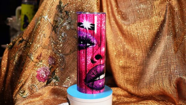 Glam Goddess 20oz Stainless Steel Tumbler with Straw & Brush
