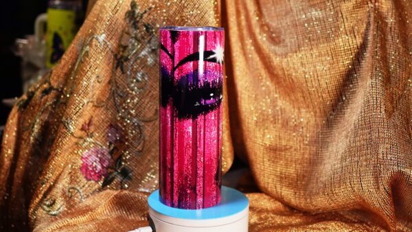 Glam Goddess 20oz Stainless Steel Tumbler with Straw & Brush - Image 4