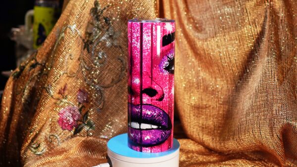 Glam Goddess 20oz Stainless Steel Tumbler with Straw & Brush - Image 8