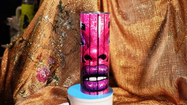 Glam Goddess 20oz Stainless Steel Tumbler with Straw & Brush - Image 9