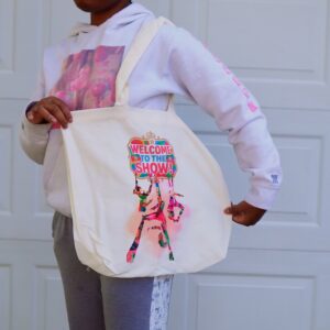 "Welcome to the Show!” Circus Tote Bag – Unbleached Canvas (Reusable)