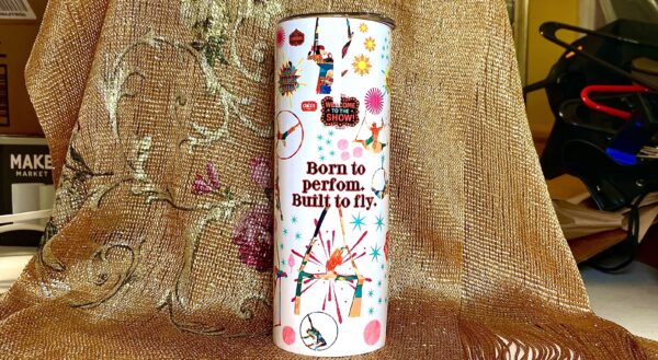 Festive Circus 20oz Insulated Stainless Steel Tumbler – Bold & Whimsical Hydration