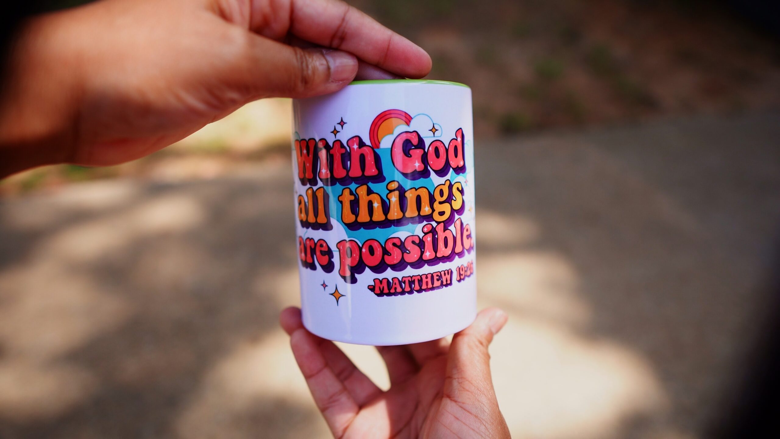 Matthew 19:26 "With God All Things Are Possible" 15oz Mug