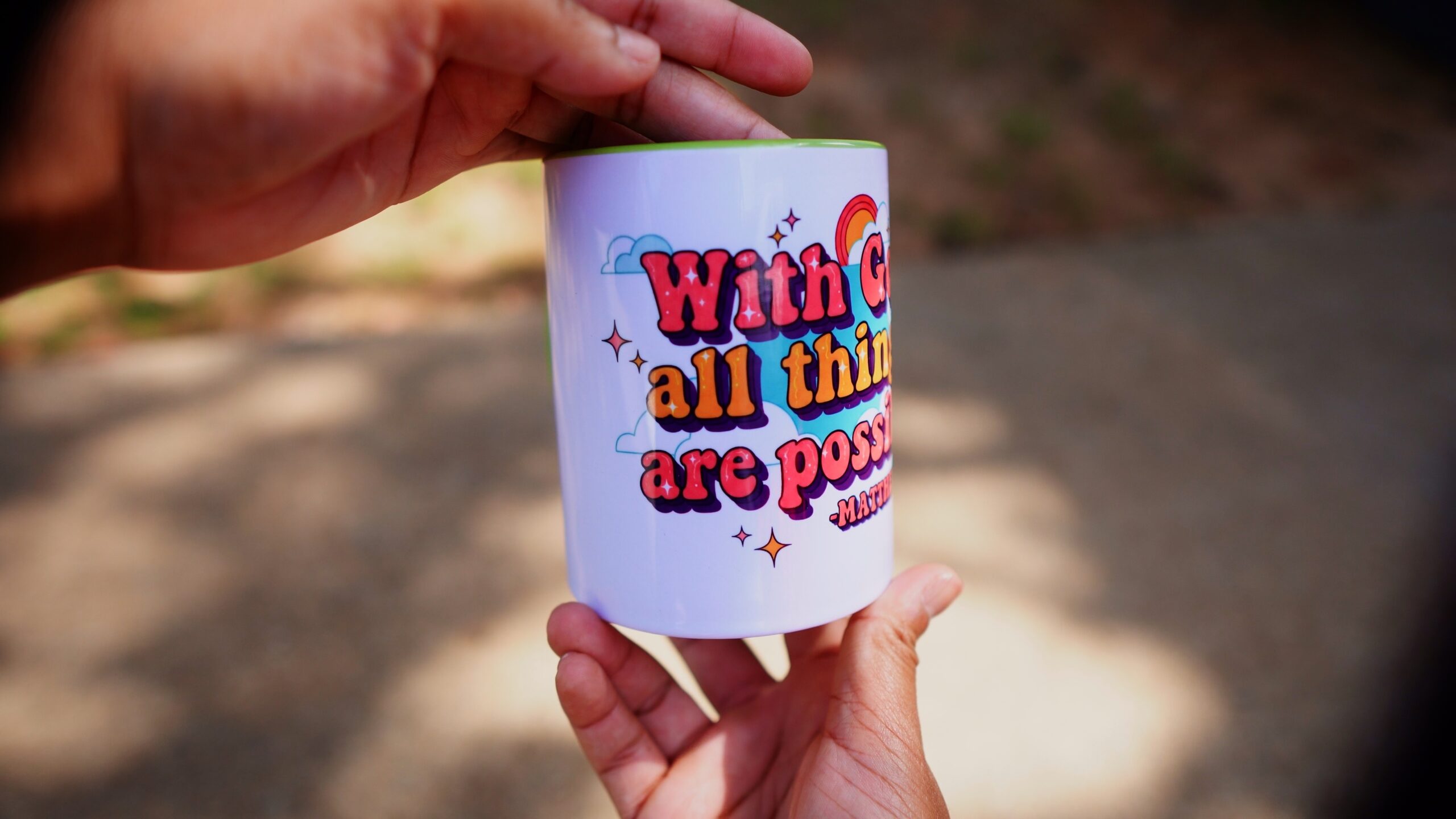 Matthew 19:26 "With God All Things Are Possible" 15oz Mug - Image 3