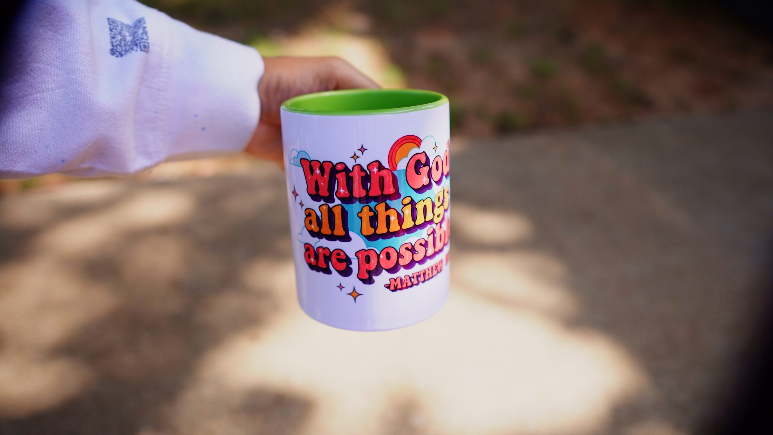 Matthew 19:26 "With God All Things Are Possible" 15oz Mug - Image 6