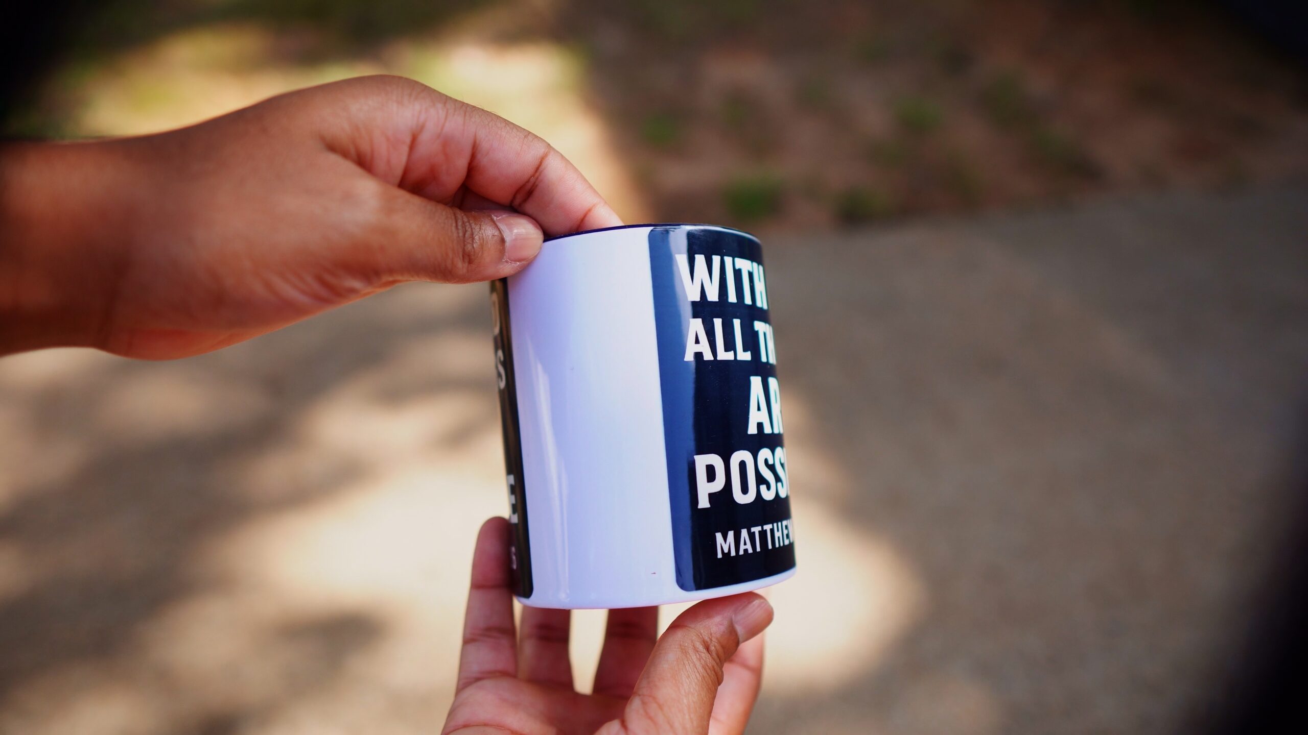 Matthew 19:26 "With God All Things Are Possible" 12oz Mug - Image 4