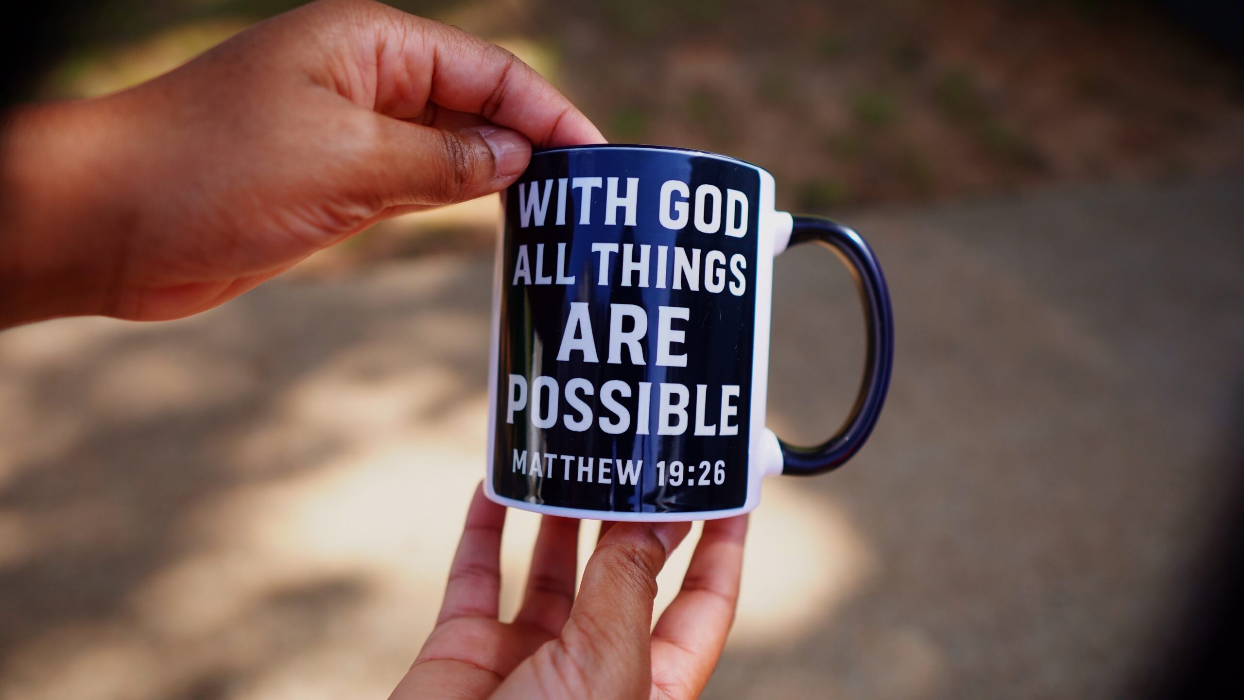 Matthew 19:26 "With God All Things Are Possible" 12oz Mug - Image 6