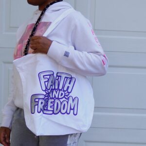 Faith and Freedom Cotton Tote Bag